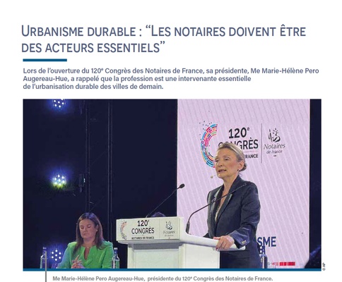 Urbanisme durable : “Les notaires doivent être des acteurs essentiels”